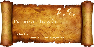 Polonkai István névjegykártya